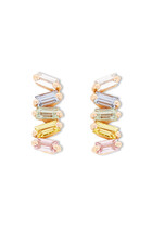 Pastel Multi-color Stud Zig Zag Earrings